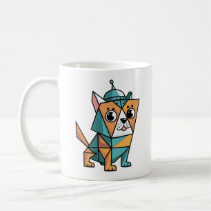 Farbiger geometrischer Hund Kaffeetasse