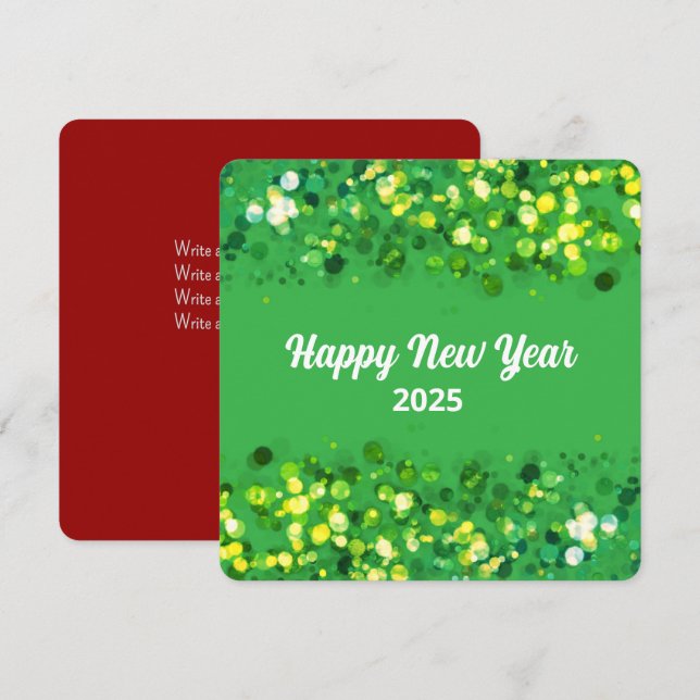 Farbiger Glitzer-Text Feiertagskarte (Vorne/Hinten)