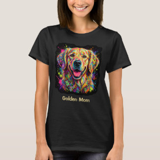 Farbiger Golden Retriever Hund Golden Mom T-Shirt