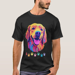 Farbiger Golden Retriever mit großen Augen Porträt T-Shirt
