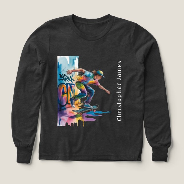 Farbiger Graffiti-Jungen-Geburtstagsname (Design Vorderseite)