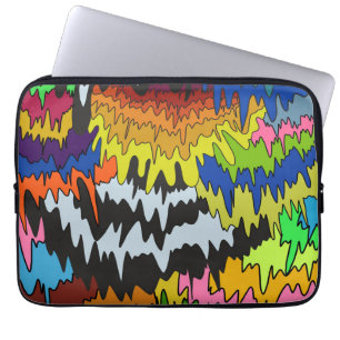 Farbiger Groovy-Streifen-Trippy-Tropfeneffekt-Must Laptopschutzhülle
