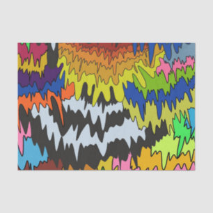 Farbiger Groovy-Streifen-Trippy-Tropfeneffekt-Must Seidenpapier