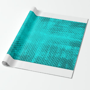 Farbiger grüner Turquoise-Hintergrund. Halbton-Ele Geschenkpapier
