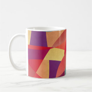 Farbiger Grunge: Geometrischer Dreiecke Hintergrun Kaffeetasse