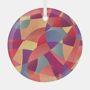 Farbiger Grunge: Geometrischer Dreiecke Hintergrun Ornament Aus Glas