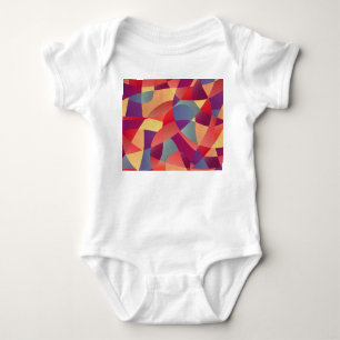 Farbiger Grunge: Hintergrund geometrischer Dreieck Baby Strampler
