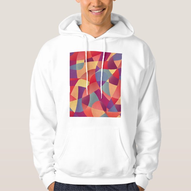 Farbiger Grunge: Hintergrund geometrischer Dreieck Hoodie (Vorderseite)