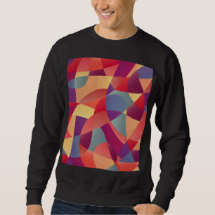 Farbiger Grunge: Hintergrund geometrischer Dreieck Sweatshirt