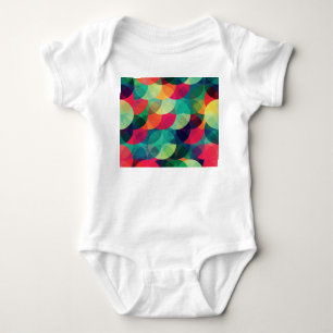 Farbiger Grunge-Kreis Nahtloses Muster Baby Strampler
