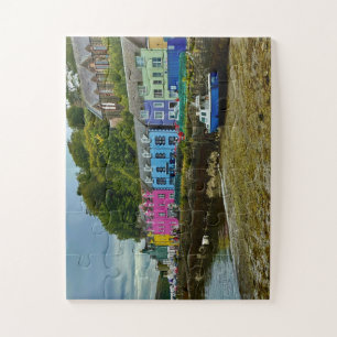 Farbiger Hafen von Portree Insel Skye Puzzle