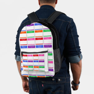 Farbiger Hallo, ich heiße Salut Ciao Hola Rucksack