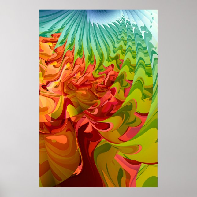 Farbiger Herbstbaum Poster (Vorne)