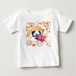 Farbiger Herbstfox Baby T-shirt