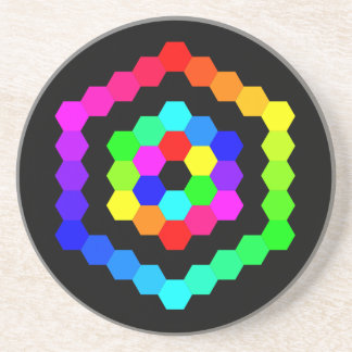 Farbiger Hexagon Untersetzer