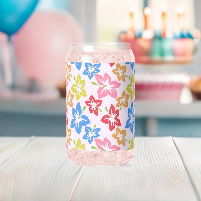 Farbiger Hibiskus, Muster von Blume Dosenglas (Insitu (Baby Party))