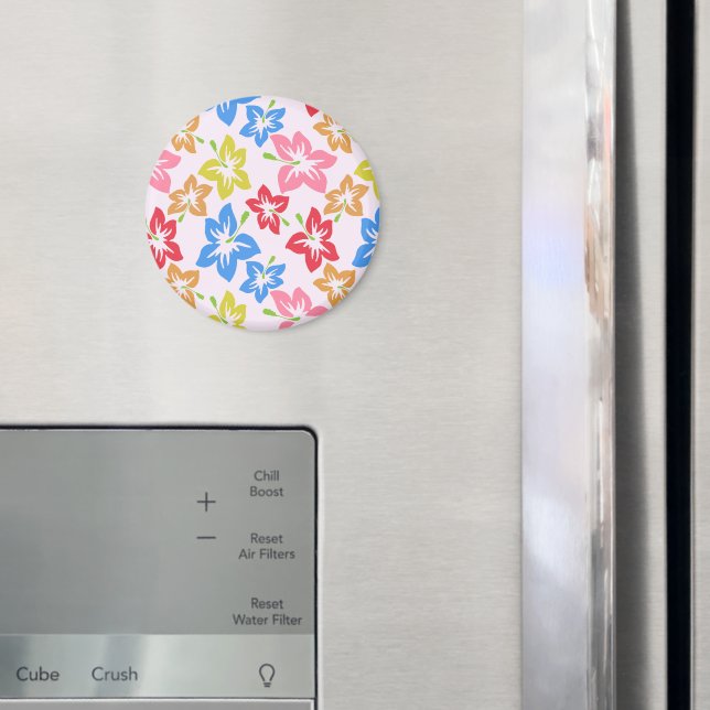 Farbiger Hibiskus, Muster von Blume Magnet (In Situ (Kühlschrank))