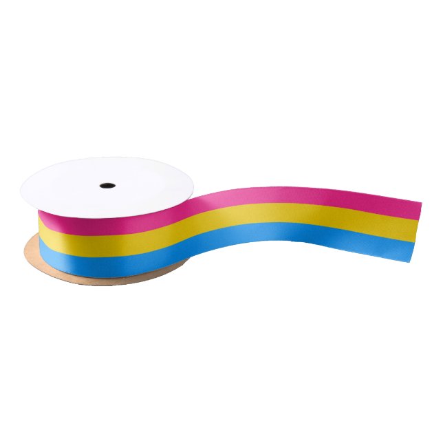 Farbiger Hintergrund des Pansexual Pride Flag Satinband (Spule)