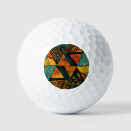Farbiger Hintergrund mit afrikanischen Motiven Golfball