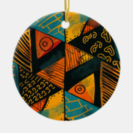 Farbiger Hintergrund mit afrikanischen Motiven Keramik Ornament