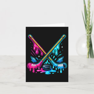Farbiger Hockey-Enthusiast magischer Eis-Finder Karte