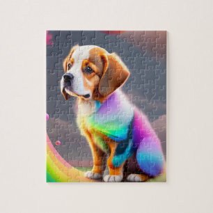 Farbiger Hund Puzzle