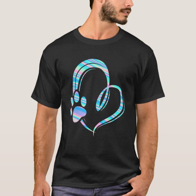 Farbiger Hund T-Shirt (Vorderseite)