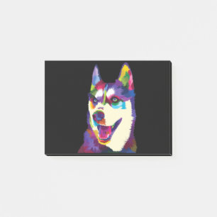 Farbiger Hundshund-Pop Art Post-it Klebezettel