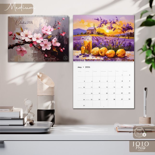 Farbiger Impasto-Kunstkalender Kalender (Colorful Impasto Art Calendar_Medium)