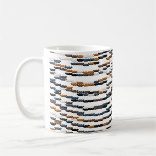 Farbiger Jugendstil-Muster Kaffeetasse