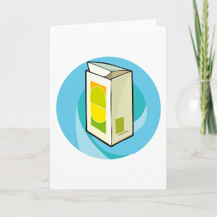 Farbiger Juice Carton Moderner Minimal Karte