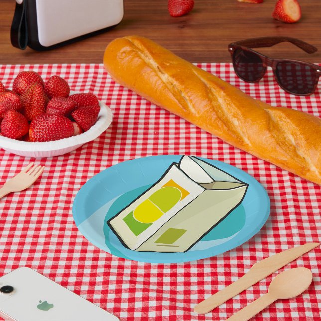 Farbiger Juice Carton Moderner Minimal Pappteller (Von Creator hochgeladen)