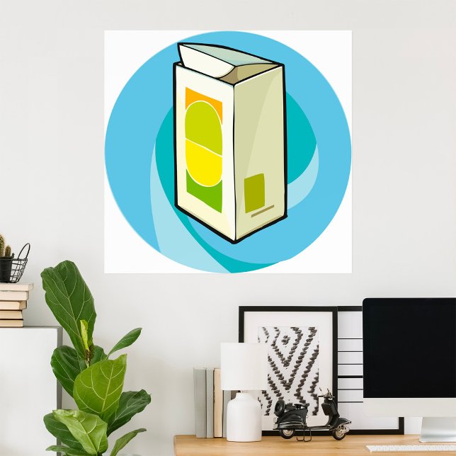 Farbiger Juice Carton Moderner Minimal Poster (Von Creator hochgeladen)