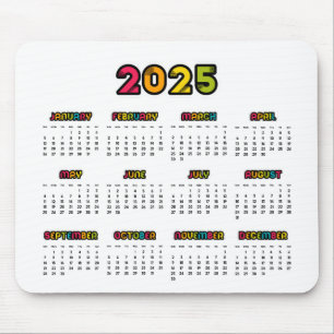 Farbiger Kalender 2023 Mousepad