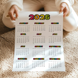 Farbiger Kalender 2023 Poster