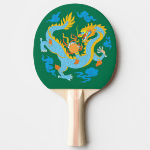 Farbiger klassischer chinesischer Drache Tischtennis Schläger