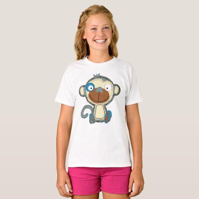Farbiger Kleideraffe für Kinder T-Shirt (Vorne ganz)