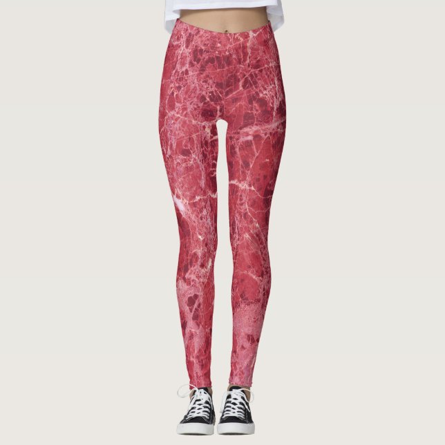 Farbiger Korallenmarmor Leggings (Vorderseite)