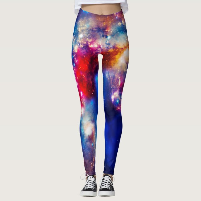 Farbiger Kosmos Leggings (Vorderseite)