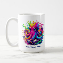 Farbiger Kraken Kaffeetasse