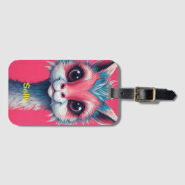 Farbiger Lama bearbeitbarer Text Gepäckanhänger