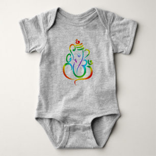 Farbiger Lord Ganesha 2 Baby Strampler