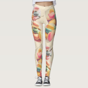 Farbiger Macaron Macaroon Süßes Französisches G Leggings