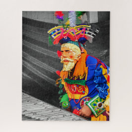 Farbiger Maya-Weihnachtsdarsteller mit Marimba  Puzzle