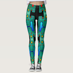 Farbiger mechanischer Android futuristischer Robot Leggings