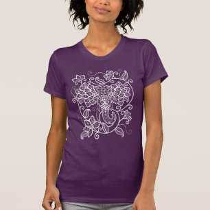 Farbiger Mehndi Elefant T-Shirt