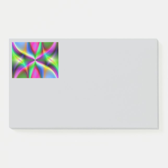 Farbiger metallischer Fraktalglanz Post-it Klebezettel (Vorderseite)