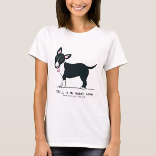 Farbiger MiniaturBullterrier-zweiter Vorname T-Shirt