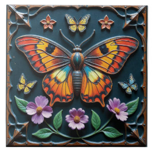 Farbiger Monarch Fliese