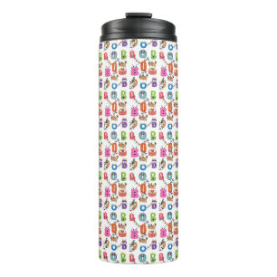 Farbiger Monster “BOO” Halloween-Cartoon-Design Thermosbecher